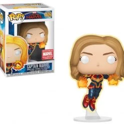 Funko Captain Marvel - Captain Marvel (Unmasked - Flying - GITD) Exclusive POP! Vinyl Figure Funko Items