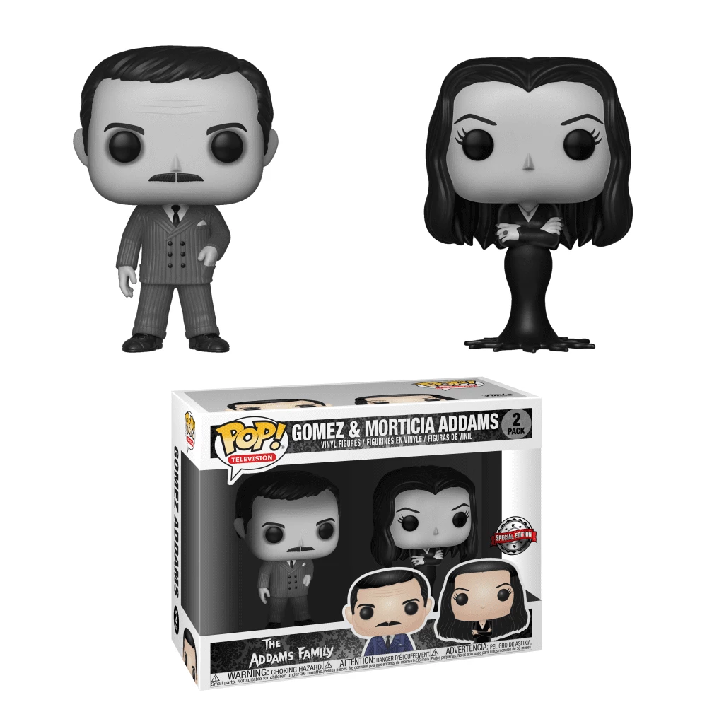 Funko The Addams Family - Gomez & Morticia Addams (B&W) 2-Pack Exclusive Pop! Vinyl Figures Funko Items