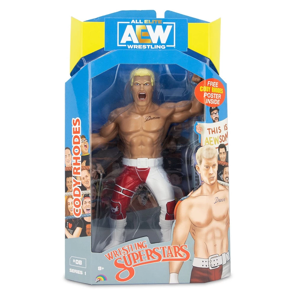 Jazwares AEW Unmatched Series 1 - Cody Rhodes (LJN Style) Exclusive Variant 1 Jazwares AEW Unmatched Series 1 - Cody Rhodes (LJN Style) Exclusive Variant
