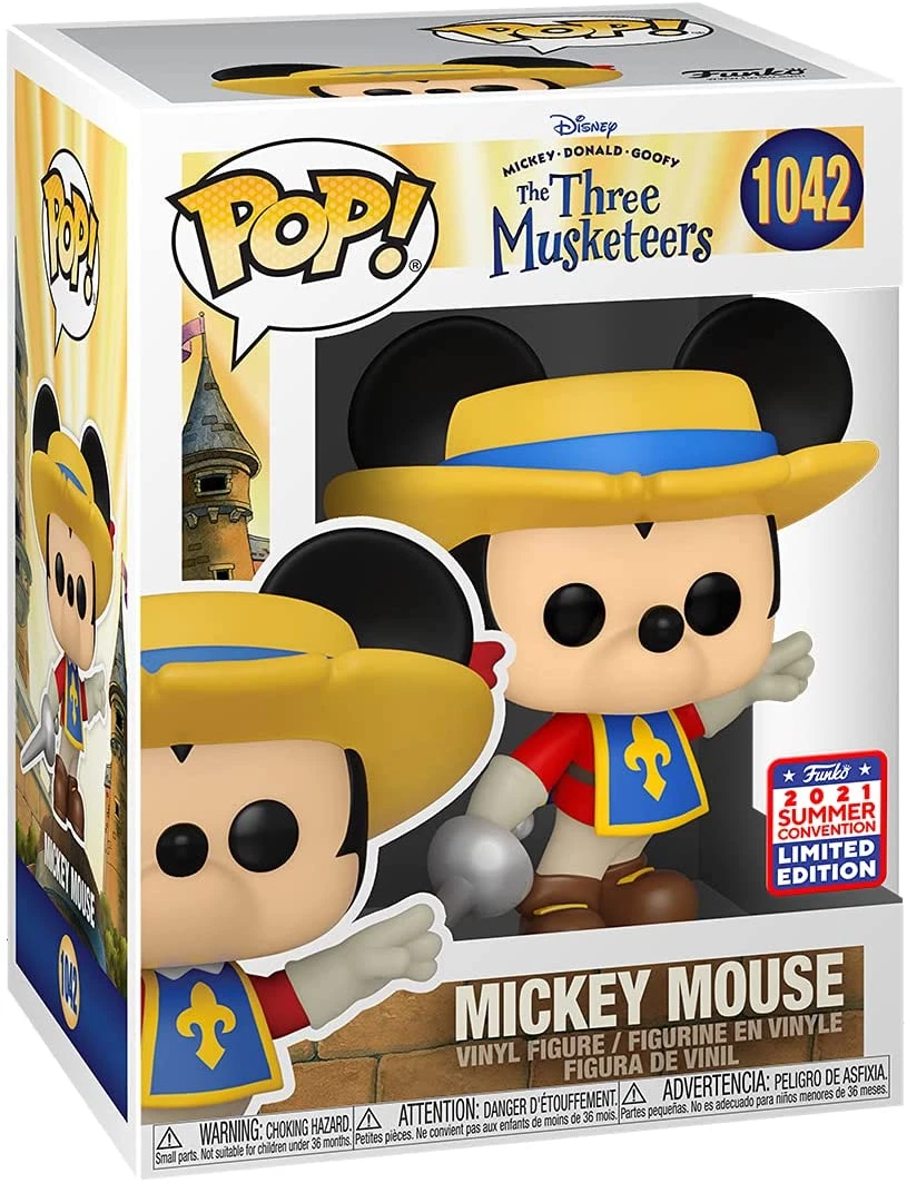 Funko Convention Exclusives WonderCon/SDCC/NYCC 2021 - Disney The Three Musketeers Mickey, Goofy, & Donald Exclusive POP! Vinyl Figure Set 3 Funko Convention Exclusives WonderCon/SDCC/NYCC 2021 - Disney The Three Musketeers Mickey, Goofy, & Donald Exclusive POP! Vinyl Figure Set