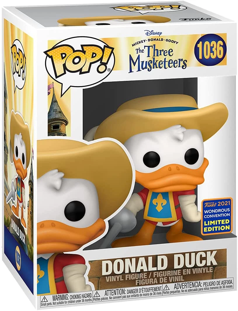 Funko Convention Exclusives WonderCon/SDCC/NYCC 2021 - Disney The Three Musketeers Mickey, Goofy, & Donald Exclusive POP! Vinyl Figure Set 2 Funko Convention Exclusives WonderCon/SDCC/NYCC 2021 - Disney The Three Musketeers Mickey, Goofy, & Donald Exclusive POP! Vinyl Figure Set