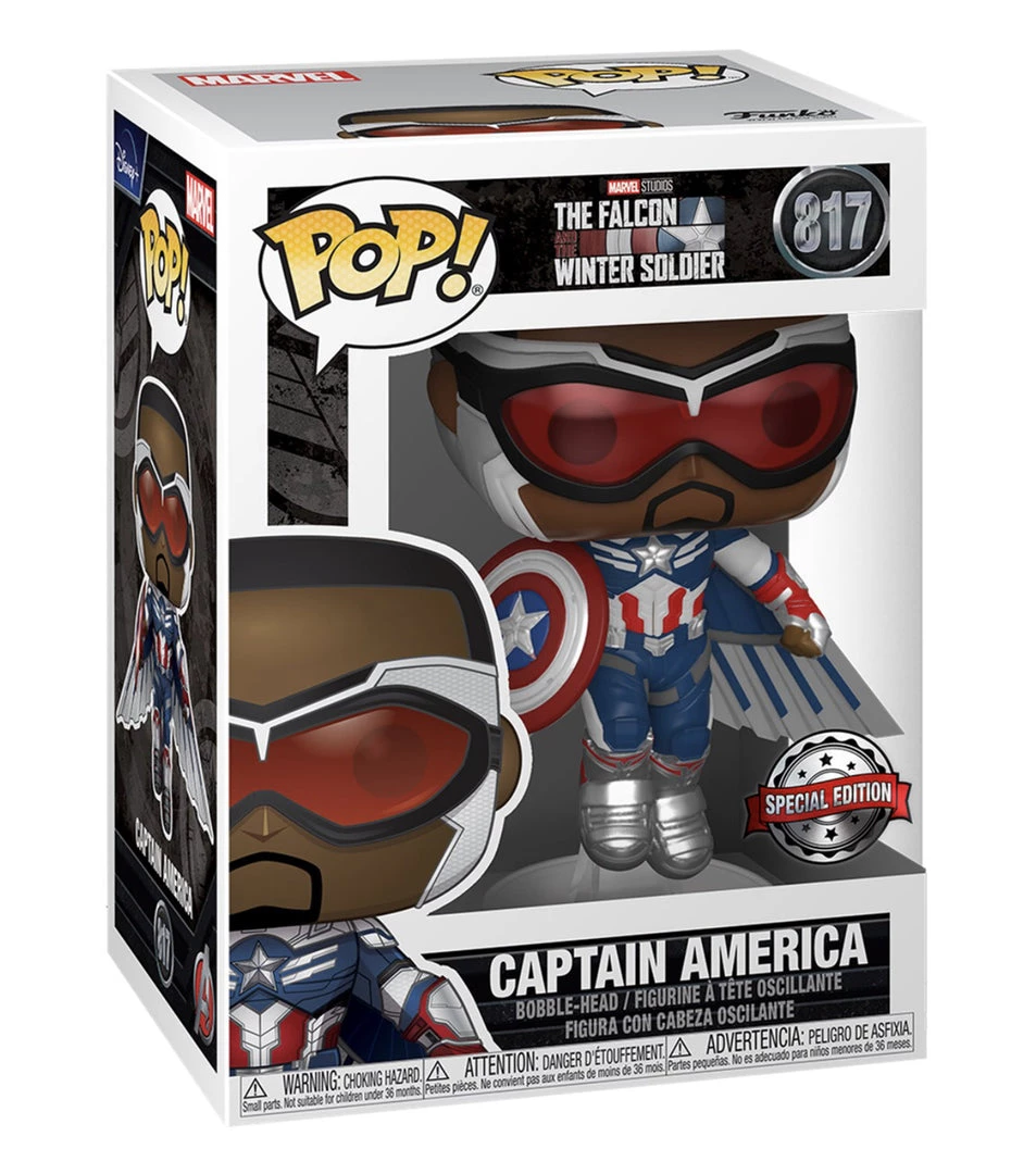 Funko Marvel The Falcon And The Winter Soldier - Captain America (Flying) Exclusive Pop! Vinyl Figure 1 Funko Marvel The Falcon And The Winter Soldier - Captain America (Flying) Exclusive Pop! Vinyl Figure