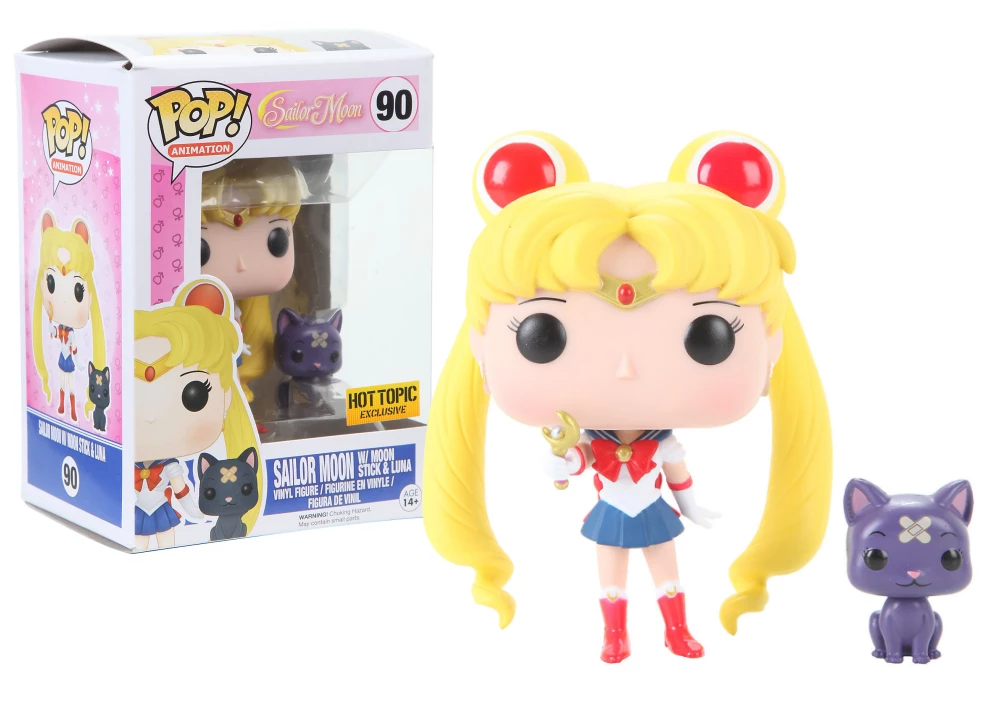 Funko Sailor Moon - Sailor Moon With Moon Stick And Luna Exclusive Pop! Vinyl Figure 1 Funko Sailor Moon - Sailor Moon With Moon Stick And Luna Exclusive Pop! Vinyl Figure