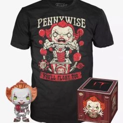Funko Funko Items POP Tees - IT The Movie (2017) Pennywise (Metallic) With Tee Exclusive
