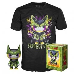 Funko POP Tees - Dragonball Z Metallic Perfect Cell Pop With Tee Exclusive Funko Items