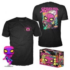 Funko Pop Tees - Marvel Black Light Spider-Man Exclusive Pop! With Tee Funko Items
