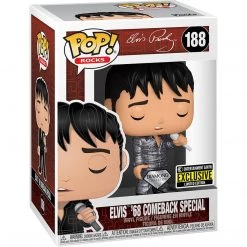 Funko POP Rocks - Elvis Presley (Diamond Collection 68 Comeback) Exclusive POP! Vinyl Figure Funko Items
