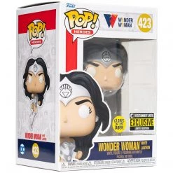 Funko Wonder Woman 80th Anniversary - Wonder Woman (White Lantern) Glow-In-The-Dark Exclusive Pop! Vinyl Figure Funko Items